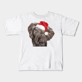 Christmas Baby Elephant Kids T-Shirt